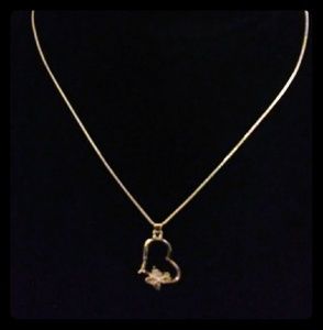 Heart and Butterfly Necklace